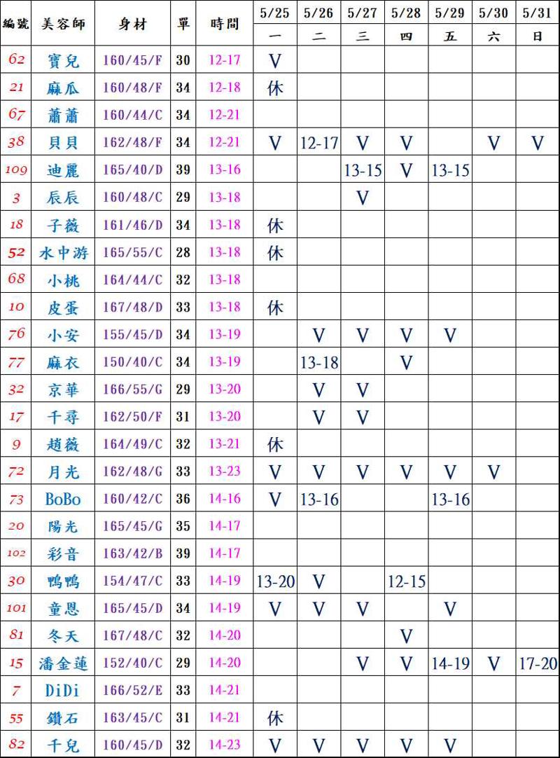 班表圖片 2